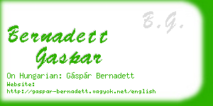 bernadett gaspar business card