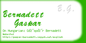 bernadett gaspar business card